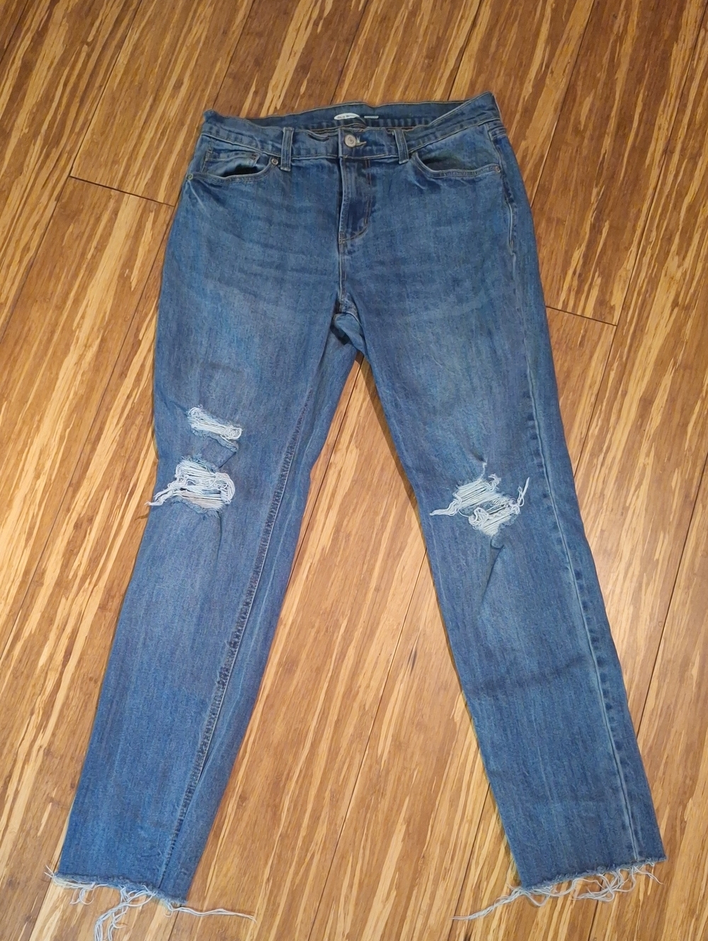 Old Navy Womens Boyfriend High Rise Distressed Jeans Size 6 EUC